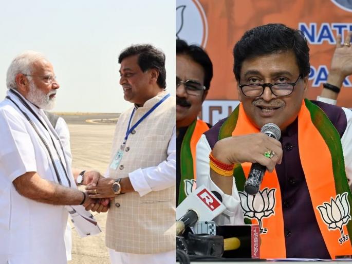 Ashok Chavan directly reached the airport to thank PM Modi in nanded | अशोक चव्हाणांनी आभारासाठी विमानतळ गाठलं थेट; नांदेडमध्येच PM मोदींची भेट Ashok Chavan directly reached the airport to thank PM Modi in nanded | अशोक चव्हाणांनी आभारासाठी विमानतळ गाठलं थेट; नांदेडमध्येच PM मोदींची भेट
