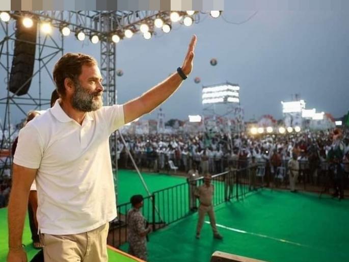 Rahul Gandhi speech begins with the shout of Shivaji Maharaj, No one can stop the bharat jodo Yatra, says in deglur nanded | शिवाजी महाराजांच्या जयघोषाने भाषणाची सुरुवात, यात्रेला कोणीही रोखू शकत नाही Rahul Gandhi speech begins with the shout of Shivaji Maharaj, No one can stop the bharat jodo Yatra, says in deglur nanded | शिवाजी महाराजांच्या जयघोषाने भाषणाची सुरुवात, यात्रेला कोणीही रोखू शकत नाही