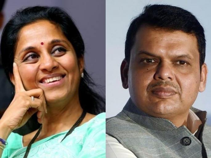 Supriya Sule : Supriya Sule slaps Fadnavis for criticizing Sharad Pawar | Supriya Sule : शरद पवारांवर टिका करणाऱ्या फडणवीसांना सुप्रिया सुळेंचा खोचक टोला Supriya Sule : Supriya Sule slaps Fadnavis for criticizing Sharad Pawar | Supriya Sule : शरद पवारांवर टिका करणाऱ्या फडणवीसांना सुप्रिया सुळेंचा खोचक टोला