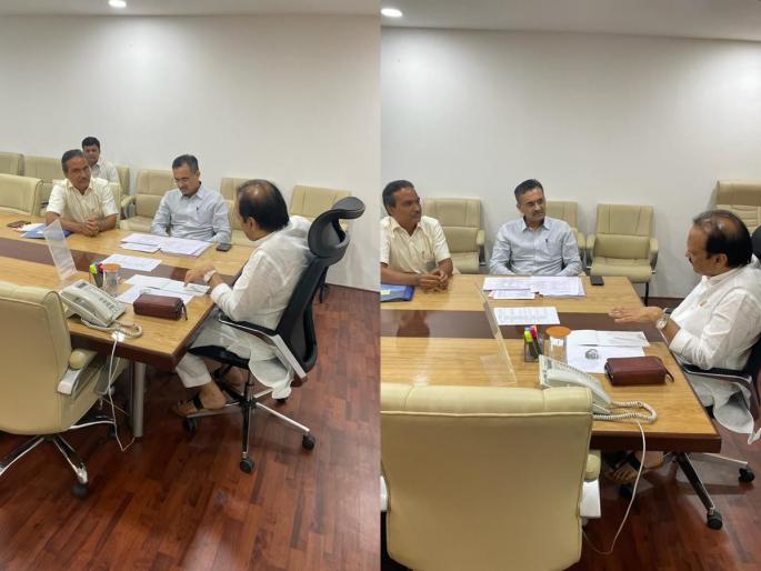 Ajit Pawar accepted the charge as soon as the account was distributed and also reviewed the account from officers in mantralay | खातेवाटप होताच अजित पवारांनी पदभार स्वीकारला, मंत्रालयाचा आढावाही घेतला Ajit Pawar accepted the charge as soon as the account was distributed and also reviewed the account from officers in mantralay | खातेवाटप होताच अजित पवारांनी पदभार स्वीकारला, मंत्रालयाचा आढावाही घेतला