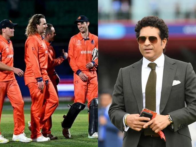 Tendulkar praises Netherlands' surprise win; A pat on the back of a fighting player | नेदरलँडच्या आश्चर्यकारक विजयाचं सचिनकडून कौतुक; झुंजार खेळाडूची थोपटली पाठ