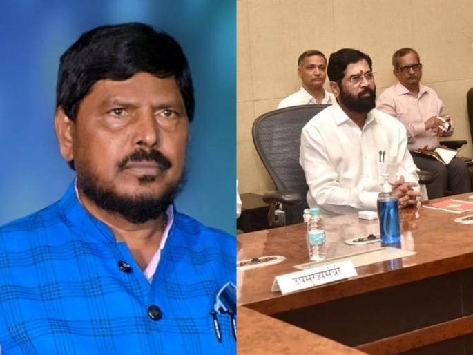 We should be given a place in Shinde's cabinet, Athavale reminded us of allies | Eknath Shinde: शिंदेंच्या मंत्रिमंडळात आम्हाला स्थान द्यावे, आठवलेंनी करुन दिली मित्रपक्षाची आठवण We should be given a place in Shinde's cabinet, Athavale reminded us of allies | Eknath Shinde: शिंदेंच्या मंत्रिमंडळात आम्हाला स्थान द्यावे, आठवलेंनी करुन दिली मित्रपक्षाची आठवण