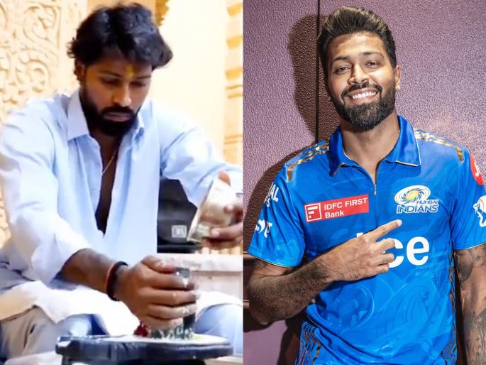 God bless me... Hardik Pandya performed milk abhishek at Somnath temple of Gujrat | आता तरी देवा मला पावशील का?; हार्दीक पांड्याचा सोमनाथ मंदिरात दुग्धाभिषेक