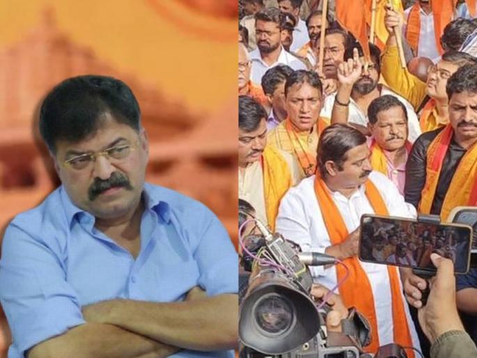 Where is non-vegetarian prasad? Many questions to BJP Ram kadam's demand for arrest on | कुठे मांसाहार प्रसाद असतो? आव्हाडांना अनेक सवाल; भाजपाकडून अटेकची मागणी Where is non-vegetarian prasad? Many questions to BJP Ram kadam's demand for arrest on | कुठे मांसाहार प्रसाद असतो? आव्हाडांना अनेक सवाल; भाजपाकडून अटेकची मागणी
