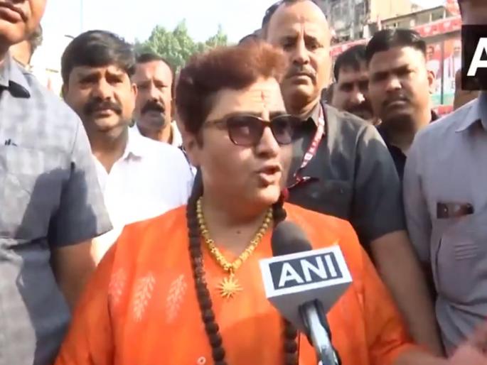 "A country of Hindus, a country of religion and BJP with religion"; Pragya Thakur's enthusiastic reaction after election results | "हिंदूंचा देश, हा धर्माचा देश अन् भाजप धर्मासोबत'; प्रज्ञा ठाकूर यांची उत्स्फुर्त प्रतिक्रिया