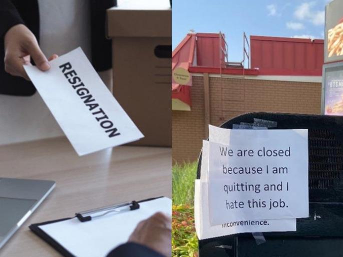 Young man's stubborn swag while resigning, poster goes viral in america macdonald | नोकरीचा राजीनामा देताना युवकाचा हटके स्वॅग, पोस्टर होतंय व्हायरल