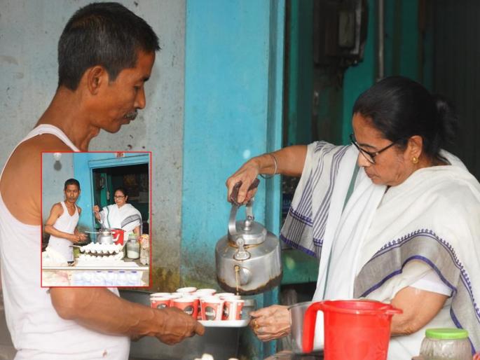 The Chief Minister Mamata bannerjee made the tea himself; First taken in the kettle, then poured the reduction | मुख्यमंत्री ममता बॅनर्जींनी स्वतः चहा बनवला; आधी किटलीत घेतला, नंतर कपात ओतला! The Chief Minister Mamata bannerjee made the tea himself; First taken in the kettle, then poured the reduction | मुख्यमंत्री ममता बॅनर्जींनी स्वतः चहा बनवला; आधी किटलीत घेतला, नंतर कपात ओतला!