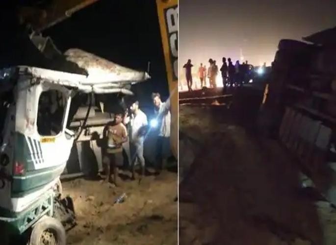17 killed in private bus and tempo accident in kanpur accident | मोठी दुर्घटना ! खासगी बस अन् टेम्पोचा भीषण अपघात, 17 जणांचा मृत्यू 17 killed in private bus and tempo accident in kanpur accident | मोठी दुर्घटना ! खासगी बस अन् टेम्पोचा भीषण अपघात, 17 जणांचा मृत्यू