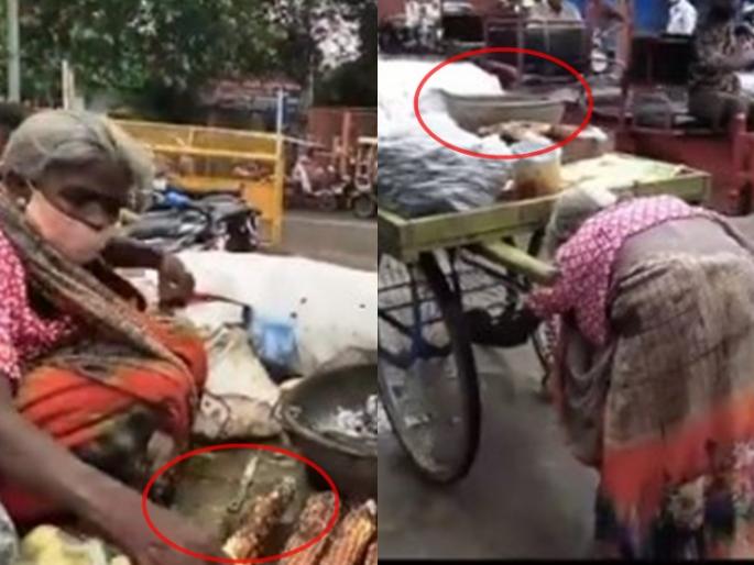 80-year-old grandmother rambeti struggles to survive, sells grain and takes care of 2 grandchildren in delhi | 80 वर्षीय आजीबाईचा जगण्यासाठी संघर्ष, कणसं विकून 2 नातवांचा सांभाळ 80-year-old grandmother rambeti struggles to survive, sells grain and takes care of 2 grandchildren in delhi | 80 वर्षीय आजीबाईचा जगण्यासाठी संघर्ष, कणसं विकून 2 नातवांचा सांभाळ