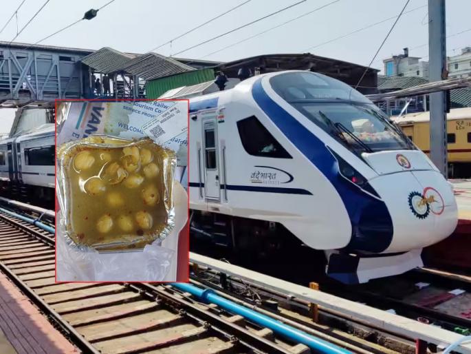 No oil, no chili... Youth angry over the food in the Vande Bharat train, share the photo directly on twitter tag with ashwini vaishnav | ना तेल, ना तिखट... वंदे भारत ट्रेनमधील जेवणावर संतापला युवक, थेट फोटोच शेअर No oil, no chili... Youth angry over the food in the Vande Bharat train, share the photo directly on twitter tag with ashwini vaishnav | ना तेल, ना तिखट... वंदे भारत ट्रेनमधील जेवणावर संतापला युवक, थेट फोटोच शेअर