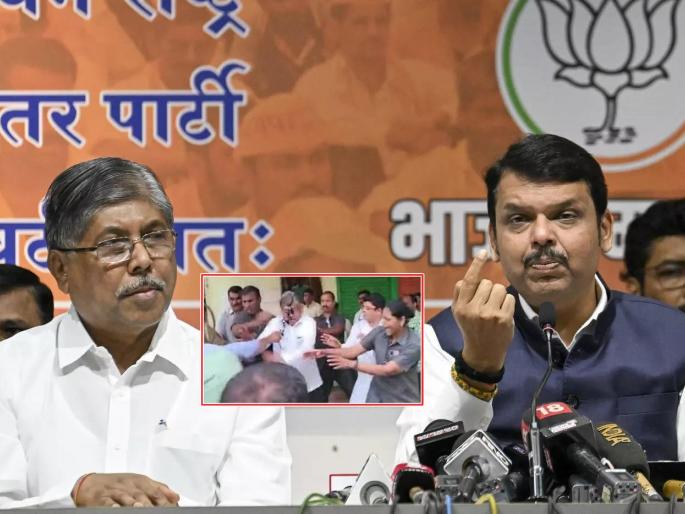 "If you don't want the suspension of those policemen...", Chandrakant Patal's reaction to the suspension of 11 policemen in pune ink attack | "त्या पोलिसांचे निलंबन नको तर...", 11 पोलिसांच्या निलंबनावर चंद्रकांत पाटलांची प्रतिक्रिया "If you don't want the suspension of those policemen...", Chandrakant Patal's reaction to the suspension of 11 policemen in pune ink attack | "त्या पोलिसांचे निलंबन नको तर...", 11 पोलिसांच्या निलंबनावर चंद्रकांत पाटलांची प्रतिक्रिया