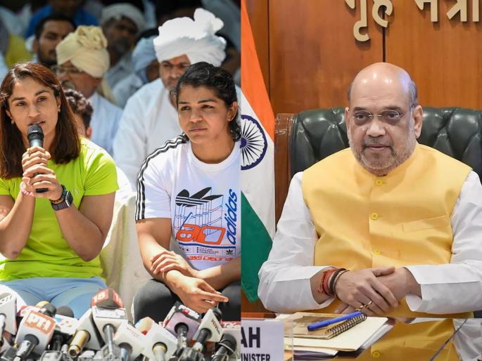 After all, the wrestlers sakshi malik had a one and a half hour meeting with Amit Shah, the Home Minister clearly said | अखेर 3 पैलवानांची अमित शहांसोबत दीड तास बैठक, गृहमंत्र्यांनी स्पष्टच सांगितलं After all, the wrestlers sakshi malik had a one and a half hour meeting with Amit Shah, the Home Minister clearly said | अखेर 3 पैलवानांची अमित शहांसोबत दीड तास बैठक, गृहमंत्र्यांनी स्पष्टच सांगितलं