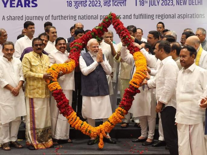 NDA 38 vs India 26; Balasaheb Thackeray's mention by Prime Minister Modi | एनडीए ३८ Vs इंडिया २६; पंतप्रधान मोदींकडून बाळासाहेब ठाकरेंचा नामोल्लेख