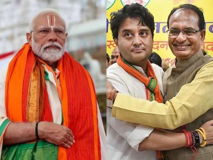 BJP's hit 'batting' in 'semi-final'; big victory in MP and Rajasthan, Congress loss in Chhattisgarh too | 'सेमी फायनल'मध्ये भाजपाची धुवाधार 'बॅटिंग'; MP, राजस्थानात मुसंडी, छत्तीसगडमध्येही काँग्रेसची कोंडी BJP's hit 'batting' in 'semi-final'; big victory in MP and Rajasthan, Congress loss in Chhattisgarh too | 'सेमी फायनल'मध्ये भाजपाची धुवाधार 'बॅटिंग'; MP, राजस्थानात मुसंडी, छत्तीसगडमध्येही काँग्रेसची कोंडी