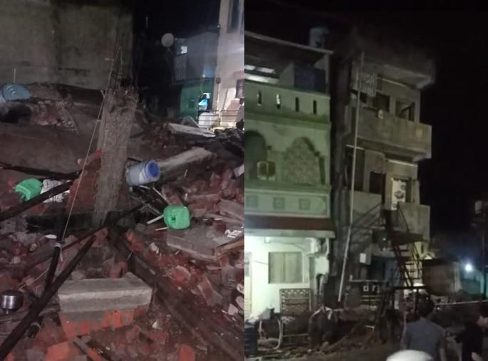 Fortunately, the tenant had come out 2 days before the building accident jalgaon pachora | दैवच बलवत्तर... 2 दिवसांपूर्वीच भाडेकरू घराबाहेर पडले अन् इमारत जमिनदोस्त झाली Fortunately, the tenant had come out 2 days before the building accident jalgaon pachora | दैवच बलवत्तर... 2 दिवसांपूर्वीच भाडेकरू घराबाहेर पडले अन् इमारत जमिनदोस्त झाली
