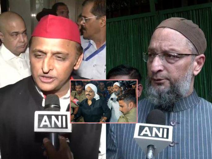 Law and order failure of yogis; Anger of MIM asaduddin owaisee and SP leaders akhilesh yadav after the murder | 'योगींची कायदा सुव्यवस्था निकामी'; हत्येनंतर एमआयएम अन् सपा नेत्यांचा संताप