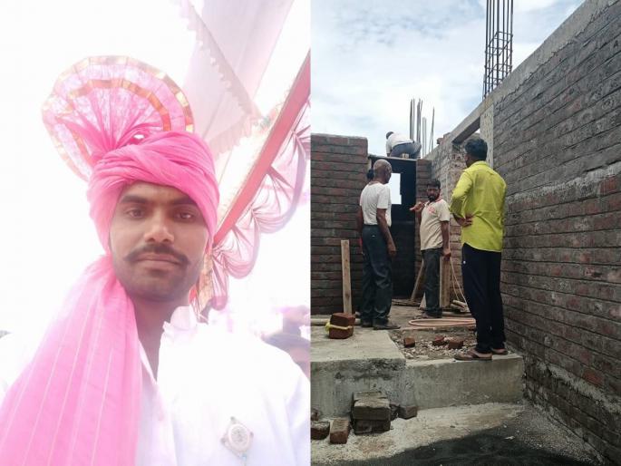 Become The first PSI of the village... The wall of life erected by Gnyanesh from solapur while laying the construction bricks | गावचा पहिला PSI... बांधकामाची विट रचत ज्ञानेशने उभारली आयुष्याची भिंत Become The first PSI of the village... The wall of life erected by Gnyanesh from solapur while laying the construction bricks | गावचा पहिला PSI... बांधकामाची विट रचत ज्ञानेशने उभारली आयुष्याची भिंत