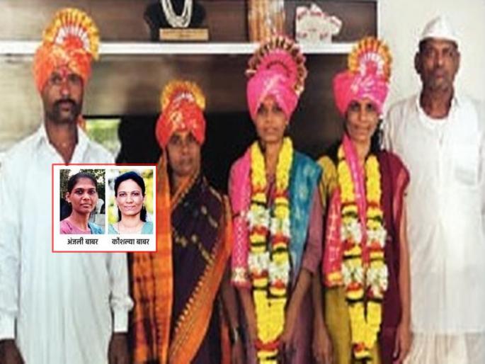 two sisters became PSI, all four officers in the house; Anjali Babar is second in the state in women from solapur by MPSC exam | सख्या बहिणी बनल्या PSI, घरातील चौघेही अधिकारी; अंजली बाबर राज्यात दुसऱ्या two sisters became PSI, all four officers in the house; Anjali Babar is second in the state in women from solapur by MPSC exam | सख्या बहिणी बनल्या PSI, घरातील चौघेही अधिकारी; अंजली बाबर राज्यात दुसऱ्या