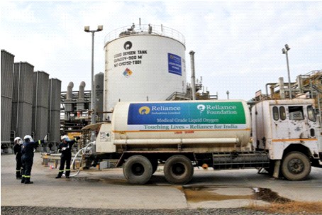 Reliance produces 1,000 metric tons of oxygen per day | रिलायन्सकडून दररोज १ हजार मेट्रिक टन ऑक्सिजन निर्मिती