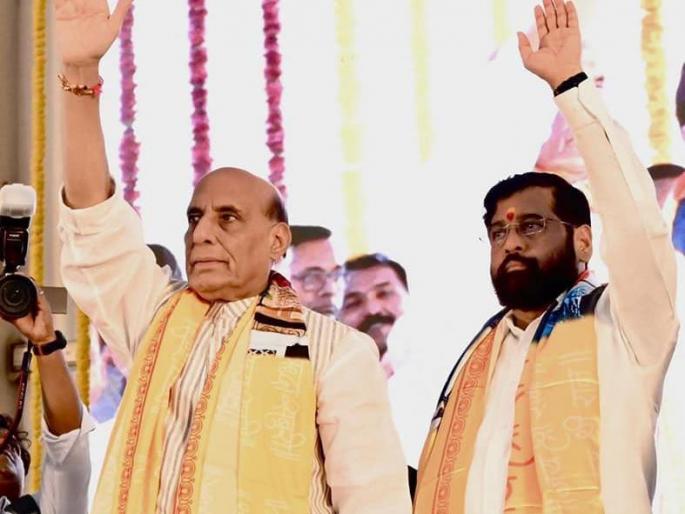 ''The name is big, the symptom is false''; Rajnath Singh's speech in Marathi at the India Aghadi meeting | "नाव मोठे, लक्षण खोटे"; इंडिया आघाडीच्या बैठकीवर राजनाथसिंहांचा मराठीत टोला ''The name is big, the symptom is false''; Rajnath Singh's speech in Marathi at the India Aghadi meeting | "नाव मोठे, लक्षण खोटे"; इंडिया आघाडीच्या बैठकीवर राजनाथसिंहांचा मराठीत टोला