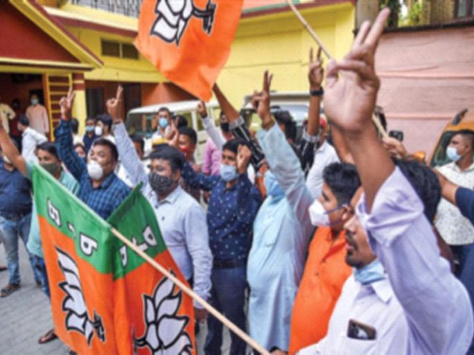 The BJP retained Assam, undermining the Congress strategy | काँग्रेसच्या रणनीतीला छेद देत भाजपने आसाम राखले The BJP retained Assam, undermining the Congress strategy | काँग्रेसच्या रणनीतीला छेद देत भाजपने आसाम राखले