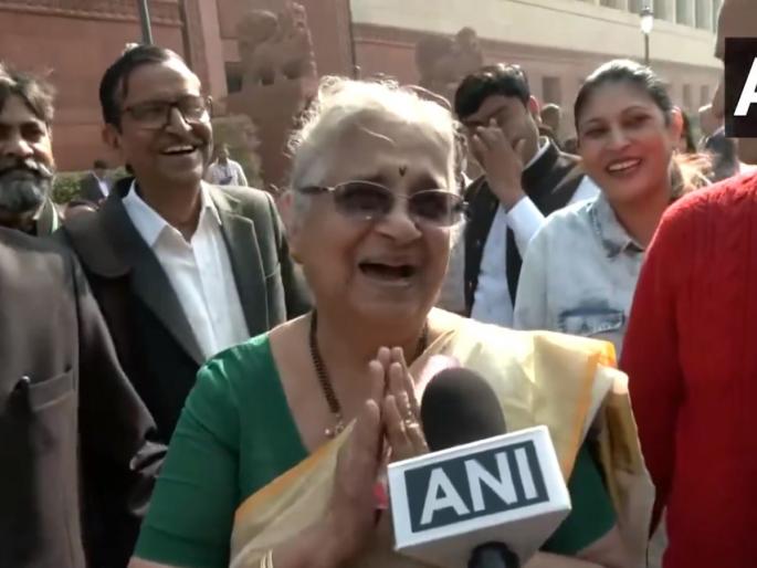 "I have no words, today my dream came true"; Rapture to Sudha Murthy after visit parliment in delhi | "माझ्याकडे शब्द नाहीत, आज माझं स्वप्न सत्यात उतरलं"; सुधा मूर्तींना अत्यानंद "I have no words, today my dream came true"; Rapture to Sudha Murthy after visit parliment in delhi | "माझ्याकडे शब्द नाहीत, आज माझं स्वप्न सत्यात उतरलं"; सुधा मूर्तींना अत्यानंद