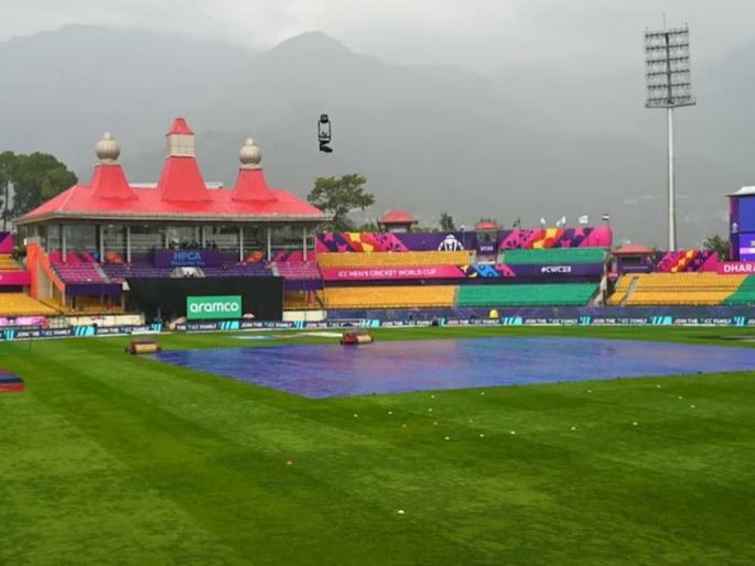IND vs NZ: Rain clouds over India-New Zealand match; What happens if the match is cancelled? in worldcup dharmashala | IND vs NZ: भारत-न्यूझीलंड सामन्यावर पावसाचे ढग; मॅच रद्द झाल्यास काय होईल?