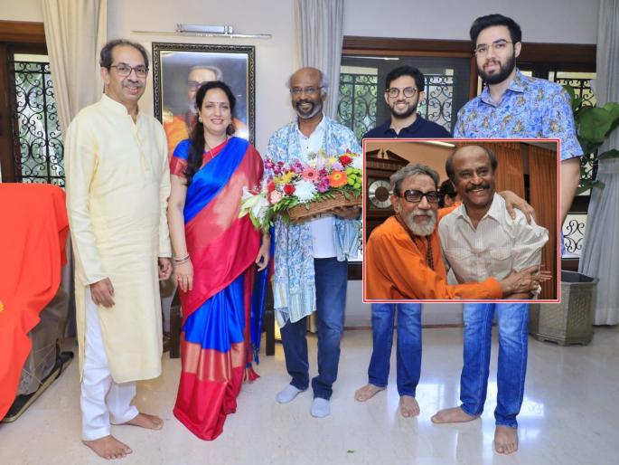 Thalwa... Even in difficult times, Thackeray was not forgotten, Rajinikanth reached Matoshree for a visit uddhav Thackeray | थलैवा... कठीण काळातही ठाकरेंना नाही विसरले, रजनीकांत भेटीसाठी 'मातोश्री'वर आले