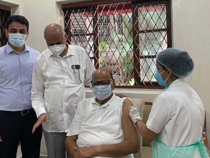 Corona Vaccine : Sharad Pawar took the second dose of vaccine, special thanks to this person! | Corona Vaccine : शरद पवारांनी घेतला लसीचा दुसरा डोस, 'या' व्यक्तींचे मानले विशेष आभार! Corona Vaccine : Sharad Pawar took the second dose of vaccine, special thanks to this person! | Corona Vaccine : शरद पवारांनी घेतला लसीचा दुसरा डोस, 'या' व्यक्तींचे मानले विशेष आभार!