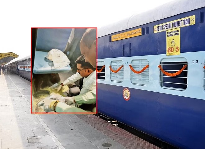 Aastha threw a burning mobile in the Ayodhya-bound train | अयोध्येकडे जाणाऱ्या आस्था ट्रेनमध्ये फेकला जळता मोबाइल