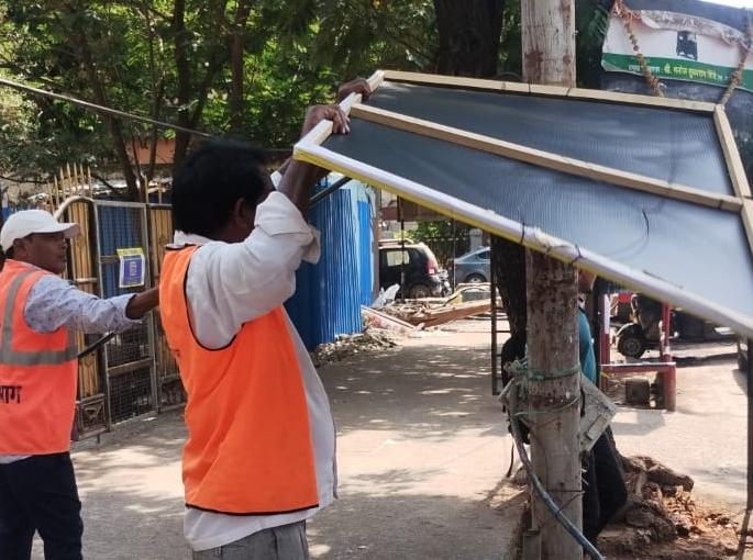 Thane city finally breathed a sigh of relief; 3500 banners, posters deleted | ठाणे शहराने घेतला अखेर मोकळा श्वास; ३५०० बॅनर, पोस्टर हटविले Thane city finally breathed a sigh of relief; 3500 banners, posters deleted | ठाणे शहराने घेतला अखेर मोकळा श्वास; ३५०० बॅनर, पोस्टर हटविले