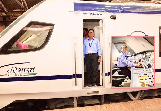 Vande Bharat led by Satara Kanya; Asia's first woman loco pilot surekha yadav | मराठमोळ्या लेकीनं चालवली वंदे भारत; आशियातील पहिली महिला 'लोको पायलट' Vande Bharat led by Satara Kanya; Asia's first woman loco pilot surekha yadav | मराठमोळ्या लेकीनं चालवली वंदे भारत; आशियातील पहिली महिला 'लोको पायलट'