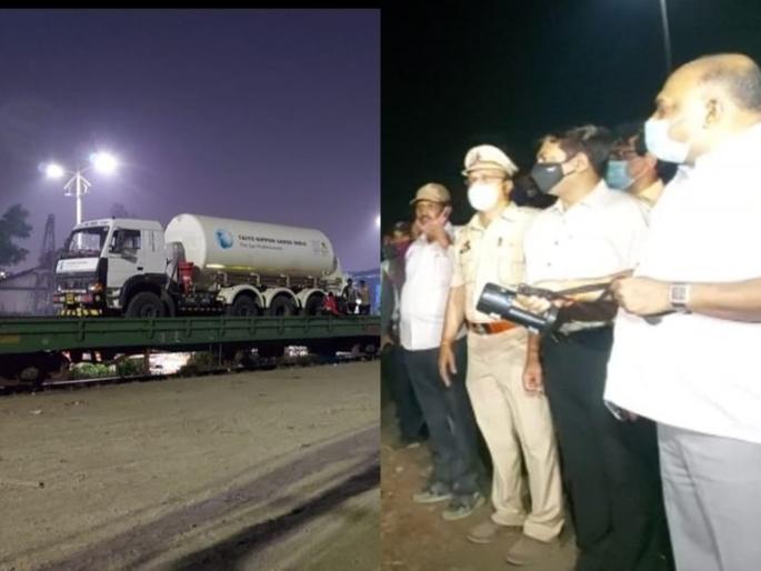 The first experiment of Corona oxygen tanker transport, 110 tons of liquid oxygen | Corona ऑक्सिजन टँकर वाहतुकीचा पहिलाच प्रयोग, 110 टन द्रवरुप प्राणवायू The first experiment of Corona oxygen tanker transport, 110 tons of liquid oxygen | Corona ऑक्सिजन टँकर वाहतुकीचा पहिलाच प्रयोग, 110 टन द्रवरुप प्राणवायू