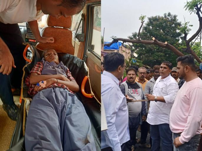 A schoolgirl is injured when a street light pole falls while clearing a fallen tree | कोसळलेलं झाड हटविताना स्ट्रीट लाईटचा खांब पडून शाळकरी मुलगी जखमी A schoolgirl is injured when a street light pole falls while clearing a fallen tree | कोसळलेलं झाड हटविताना स्ट्रीट लाईटचा खांब पडून शाळकरी मुलगी जखमी