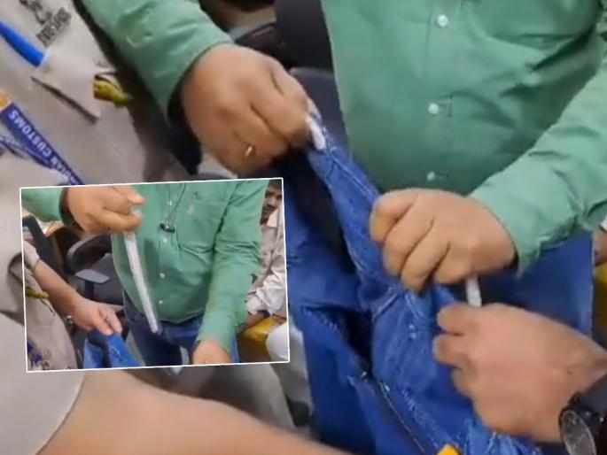 central Industrial Security Force on Wednesday recovered 1597 gms of gold in paste form worth Rs 93 lakh from a passenger at Indira Gandhi International Airport | १५९७ ग्रॅम अन् ९३ लाख किंमत! दुबईहून आलेल्या प्रवाशाकडून सोने जप्त, पाहा व्हिडीओ central Industrial Security Force on Wednesday recovered 1597 gms of gold in paste form worth Rs 93 lakh from a passenger at Indira Gandhi International Airport | १५९७ ग्रॅम अन् ९३ लाख किंमत! दुबईहून आलेल्या प्रवाशाकडून सोने जप्त, पाहा व्हिडीओ