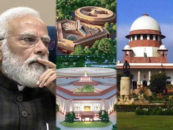 delhi pollution supreme court hearing centre govt central vista project construction | दिल्लीत बांधकामांवर बंदी असताना सेंट्रल व्हिस्टा प्रकल्पाचे काम सुरू कसे?; सुप्रीम कोर्टाचा केंद्राला सवाल delhi pollution supreme court hearing centre govt central vista project construction | दिल्लीत बांधकामांवर बंदी असताना सेंट्रल व्हिस्टा प्रकल्पाचे काम सुरू कसे?; सुप्रीम कोर्टाचा केंद्राला सवाल