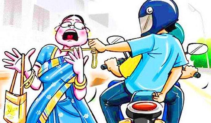 Husband and wife who went for temple threw chilli powder in their eyes and snatched chain | देवदर्शनासाठी गेलेल्या पती- पत्नीच्या डोळ्यात मिरची पावडर टाकून मंगळसूत्र हिसकावले