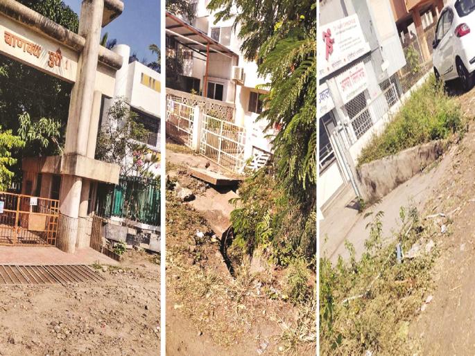 Chanakyapuri's thresholds were buried by the height of the road; Municipal Corporation forgot about sewage drainage | चाणक्यपुरीचे उंबरठे रोडच्या उंचीने दबले; सांडपाण्याच्या निचऱ्याचा मनपाला विसर Chanakyapuri's thresholds were buried by the height of the road; Municipal Corporation forgot about sewage drainage | चाणक्यपुरीचे उंबरठे रोडच्या उंचीने दबले; सांडपाण्याच्या निचऱ्याचा मनपाला विसर
