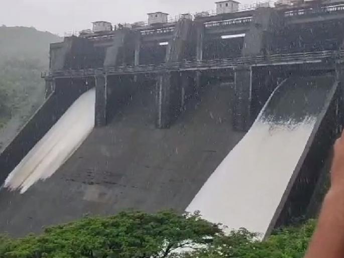 Chandoli dam gates open; 2411 cusec discharge begins, caution alert | चांदोली धरणाचे दरवाजे उघडले; २४११ क्युसेक विसर्ग सुरू, सावधानतेचा इशारा Chandoli dam gates open; 2411 cusec discharge begins, caution alert | चांदोली धरणाचे दरवाजे उघडले; २४११ क्युसेक विसर्ग सुरू, सावधानतेचा इशारा