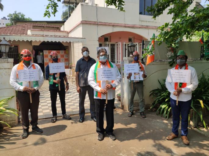 BJP protests against violence in West Bengal | पश्चिम बंगालमधील हिंसाचाराच्या निषेधार्थ भाजपाची निदर्शने