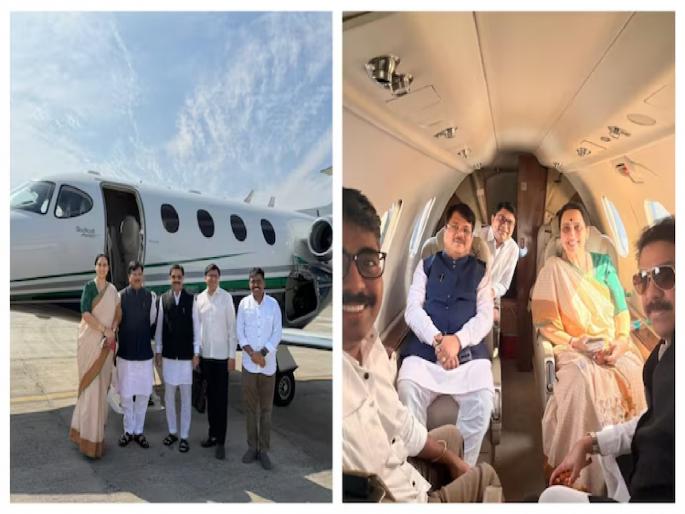 BJP leaders get slapped by seniors for 'that' trip in a chartered plane! | चार्टर्ड प्लेनमधील 'त्या' प्रवासामुळे भाजपच्या नेत्यांना वरिष्ठांचे फटके!