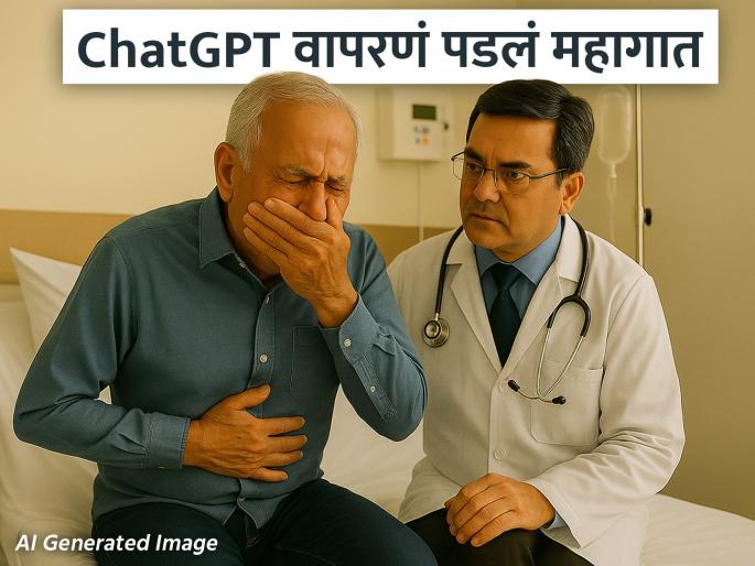 man reached hospital following chatgpt health advice sodium bromide poisoning ai danger | ChatGPT चा सल्ला घेणं बेतलं जीवावर, मिठाऐवजी खाल्लं 'विष', नेमकं काय आहे हे प्रकरण?