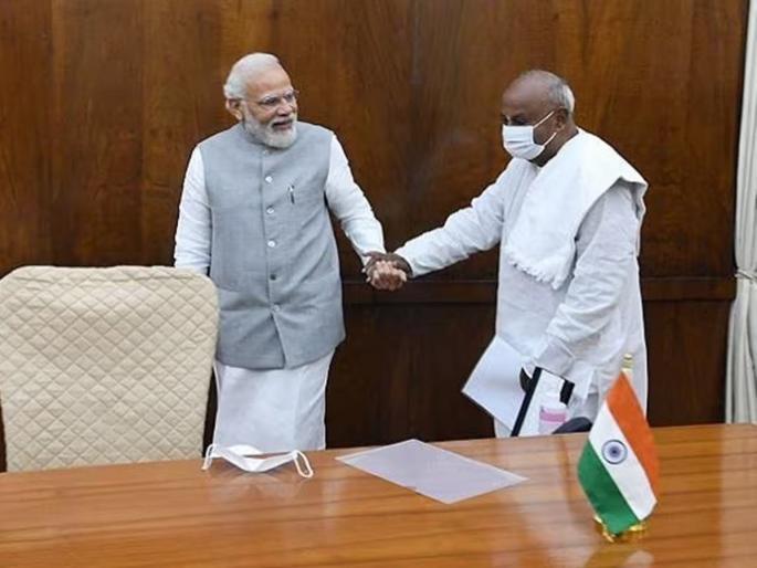 BJP gets a partner in South, JDS will support Lok Sabha, HD devegauda says | भाजपाला दक्षिणेत मिळाला एक साथीदार, लोकसभेत JDS मोदींना साथ देणार BJP gets a partner in South, JDS will support Lok Sabha, HD devegauda says | भाजपाला दक्षिणेत मिळाला एक साथीदार, लोकसभेत JDS मोदींना साथ देणार
