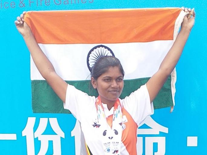 Monali of Buldhana win gold in World Police Games at China | जागतिक पोलिस क्रीडा स्पर्धेत बुलडाण्याच्या मोनालीला दोन सुवर्ण Monali of Buldhana win gold in World Police Games at China | जागतिक पोलिस क्रीडा स्पर्धेत बुलडाण्याच्या मोनालीला दोन सुवर्ण