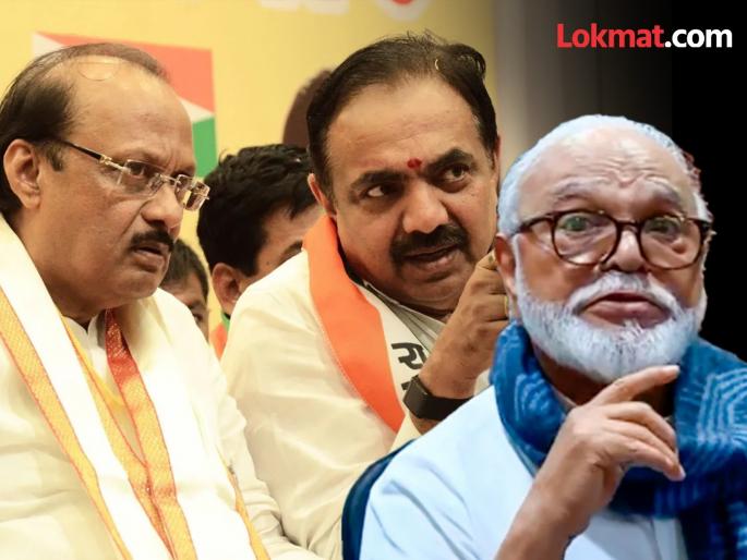 ncp leader Chhagan Bhujbals firm stance on Ajit Pawar and Jayant Patil meeting | अजित पवार-जयंत पाटलांमध्ये खलबतं; भेटीबाबत छगन भुजबळांची रोखठोक भूमिका, म्हणाले... ncp leader Chhagan Bhujbals firm stance on Ajit Pawar and Jayant Patil meeting | अजित पवार-जयंत पाटलांमध्ये खलबतं; भेटीबाबत छगन भुजबळांची रोखठोक भूमिका, म्हणाले...