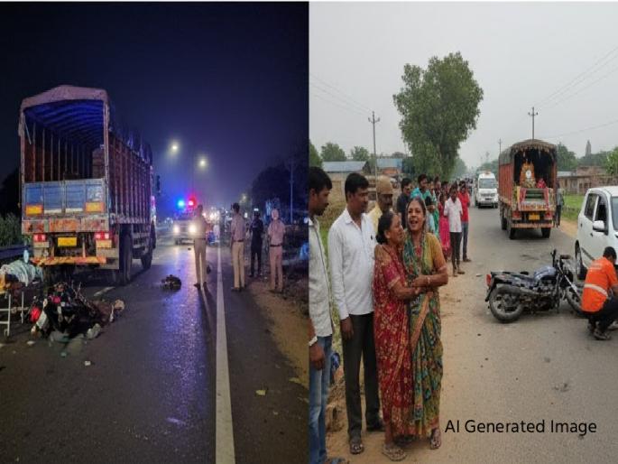 What a game of fate... The elder brother dies after being hit by a truck, the younger brother who went to pick up the body also ends up on the road! | कसा नियतीचा खेळ हा... ट्रकला धडकून मोठ्या भावाचा मृत्यू, मृतदेह घ्यायला निघालेल्या लहान भावाचाही रस्त्यावरच अंत! What a game of fate... The elder brother dies after being hit by a truck, the younger brother who went to pick up the body also ends up on the road! | कसा नियतीचा खेळ हा... ट्रकला धडकून मोठ्या भावाचा मृत्यू, मृतदेह घ्यायला निघालेल्या लहान भावाचाही रस्त्यावरच अंत!