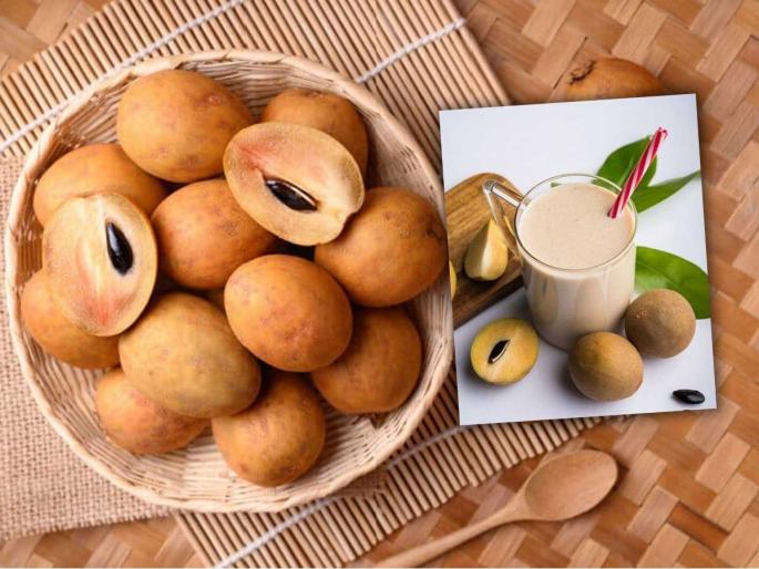 A delicious and creamy chikoo milkshake can be nutritious. Just make it this way, check out a slightly different recipe. | चविष्ट आणि गारेगार चिकू मिल्कशेक ठरु शकतो पौष्टिक फक्त या पद्धतीने करा, पाहा जरा वेगळी रेसिपी