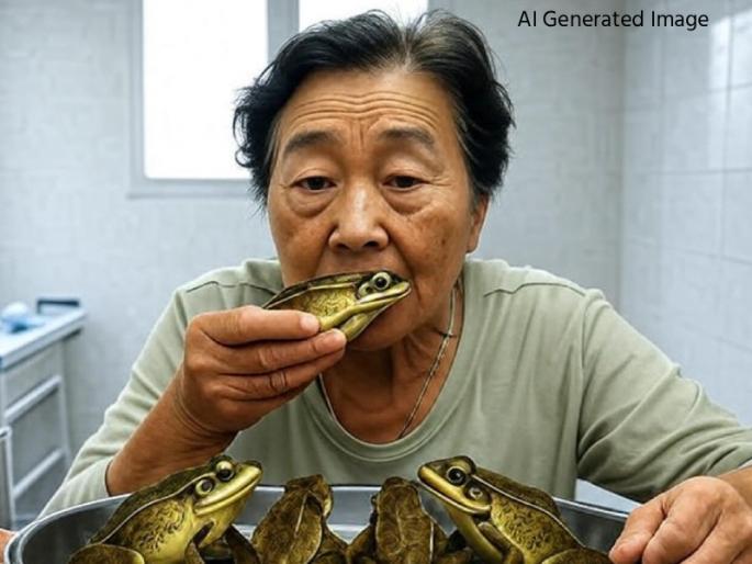 VIRAL: Oh my God! Grandma swallowed 8 live frogs because her back pain got worse; What happened next… | VIRAL : अरे देवा! पाठदुखी बळावली म्हणून आजीने ८ जिवंत बेडूक गिळले; पुढे जे झालं… VIRAL: Oh my God! Grandma swallowed 8 live frogs because her back pain got worse; What happened next… | VIRAL : अरे देवा! पाठदुखी बळावली म्हणून आजीने ८ जिवंत बेडूक गिळले; पुढे जे झालं…