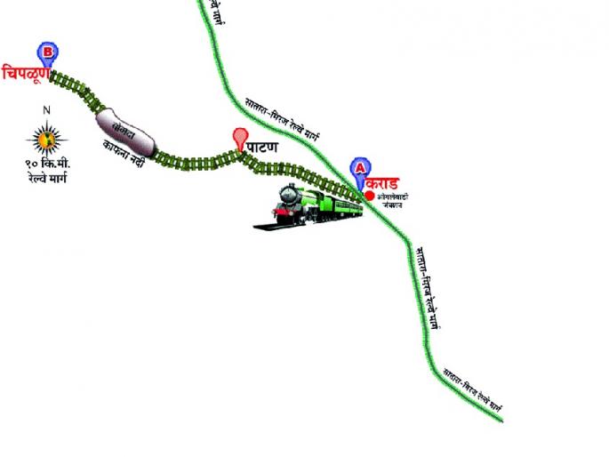 The speed of the speedy train traveled through the hills of 'Sahyadri' - fund provision | ‘सह्याद्री’च्या डोंगररांगातून झुकझुक-कºहाड-चिपळूण रेल्वेला गती -अर्थसंकल्पात निधीची तरतूद