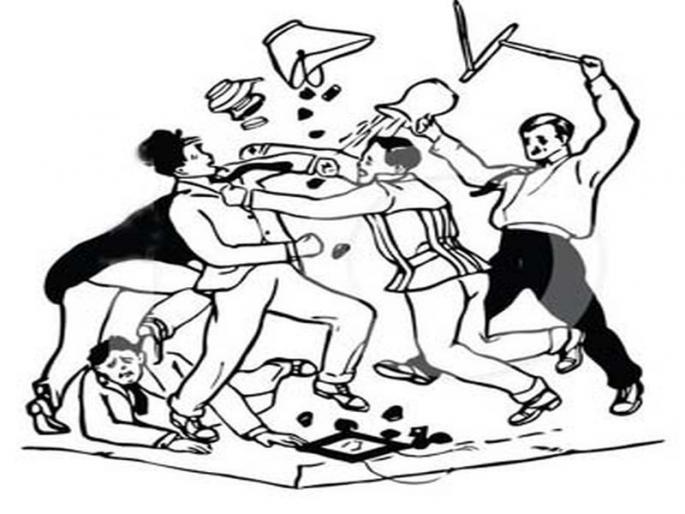 Clash in two groups in Nirkbarabar chirag lane | नंदुरबारातील चिराग गल्लीत दोन गटात हाणामारी Clash in two groups in Nirkbarabar chirag lane | नंदुरबारातील चिराग गल्लीत दोन गटात हाणामारी